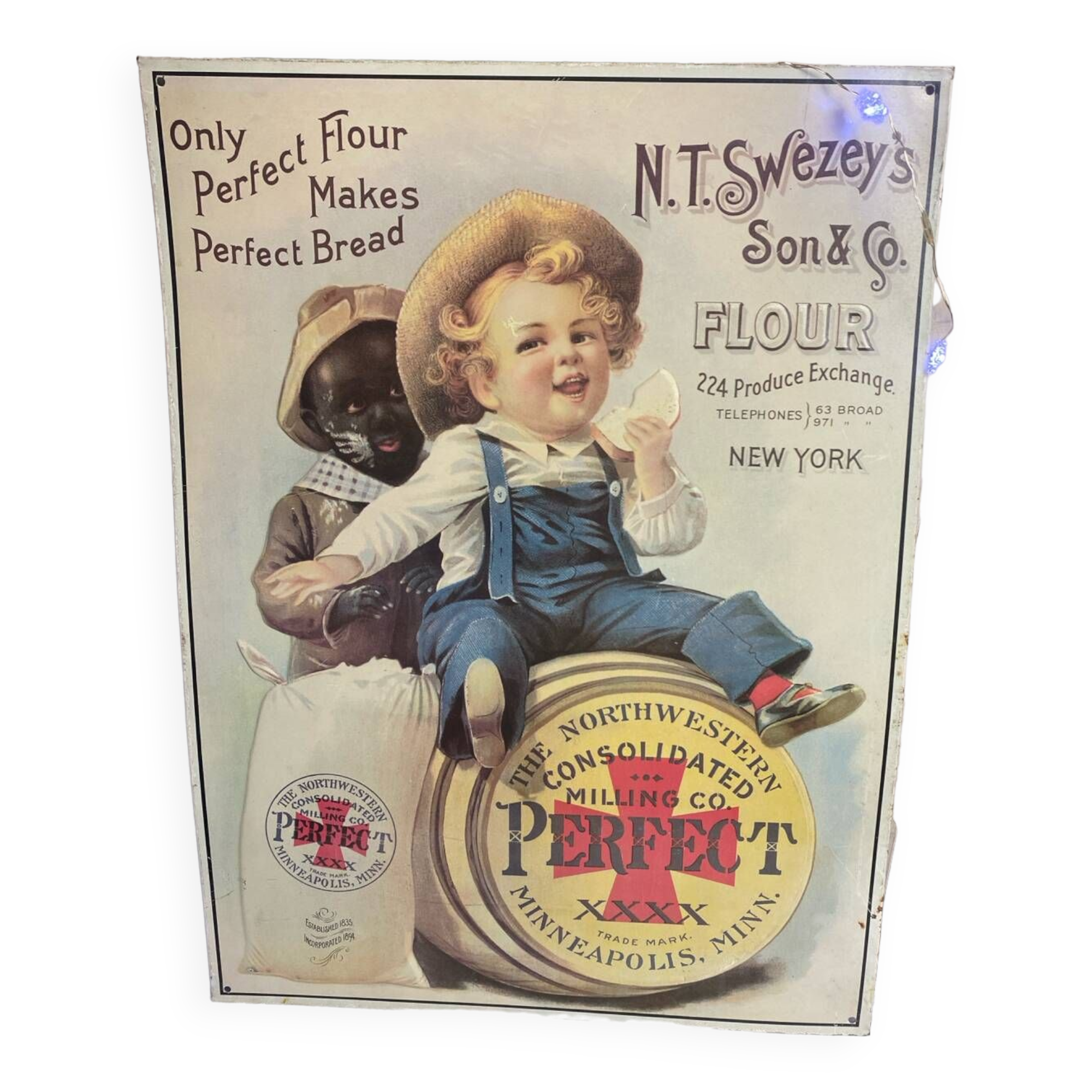 American vintage tin sign