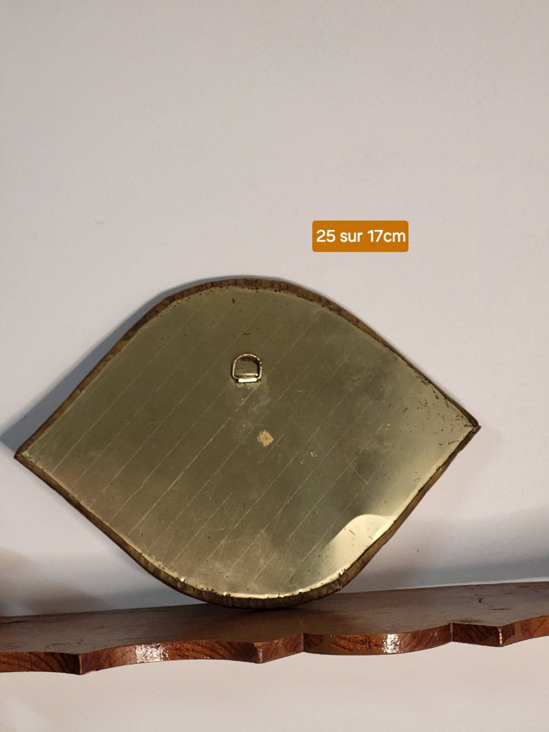 Brass and bone mirror