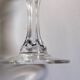 Set of 6 mid-century French crystal wine glasses