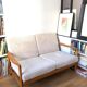 Cream corduroy 2-seater bench seat