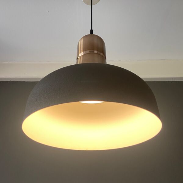 Lampe suspendue en aluminium design hollandais 1970s 80s vintage faite par Raak Amsterdam