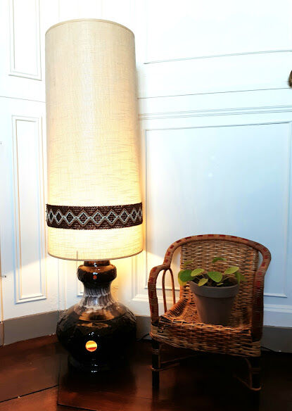 Openwork ceramic floor lamp 1970