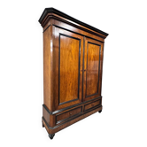 Grand armoire en bois de style Art Déco, avec étagères, des années 1900.