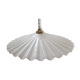 Suspension ancienne abat jour opaline blanche dentelée/ondulée Art déco 1930 TBE Ø 26 cm