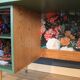 Restored office, 60/70 year, forest green and ancient flowers