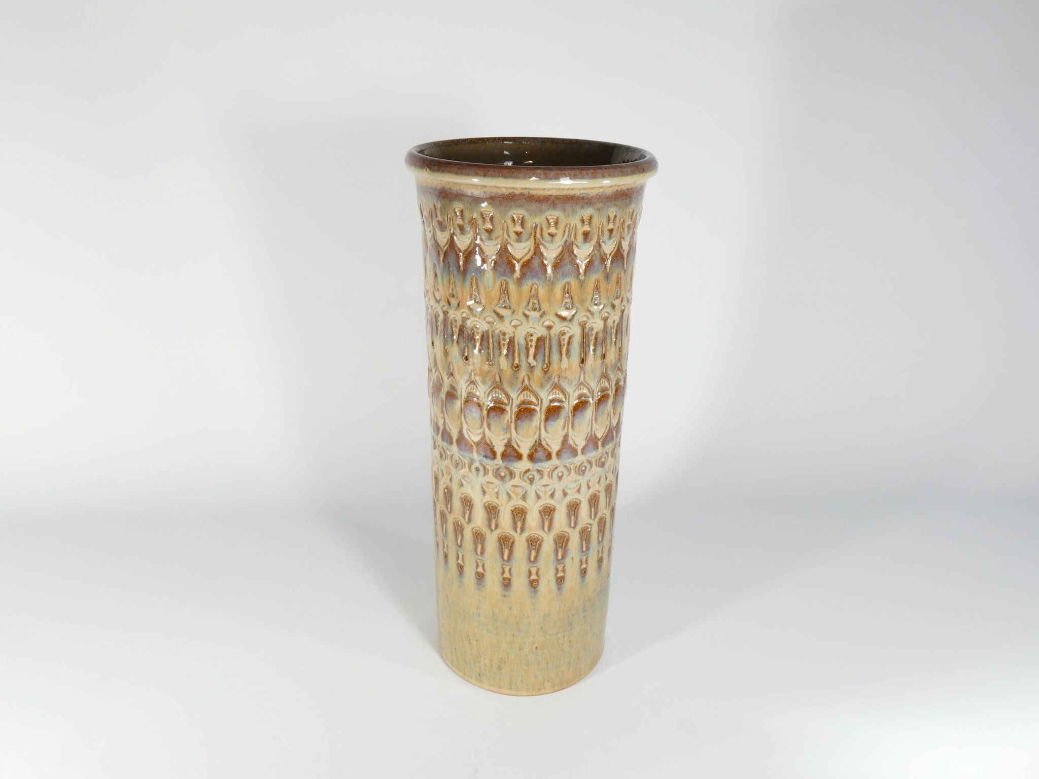 Vase de sol en grès moderne scandinave, "3119" Søholm Stentøj, années 1960.