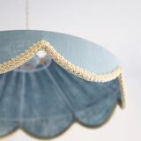 Suspension in a solid floral shape Cosette "mineral blue"