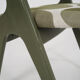 Olive green chair, Scandinavian design of the 70s