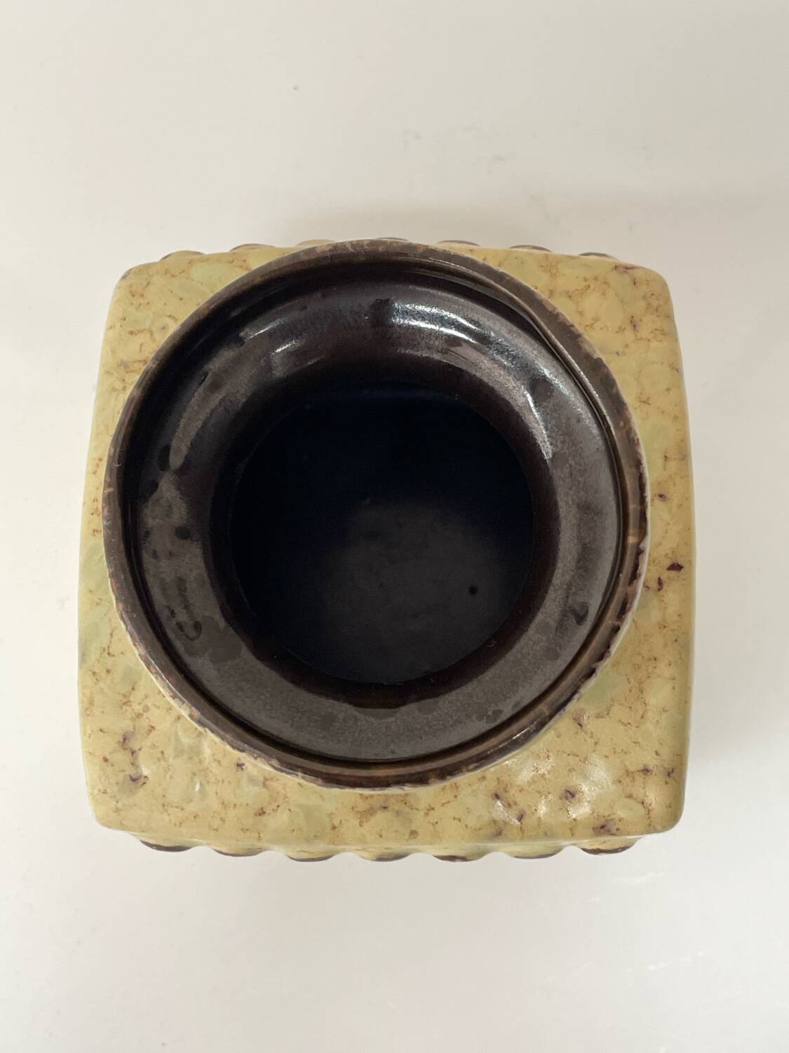 Brutalist ceramic vase VEB Haldensleben 1970s