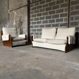 Ensemble canapé, fauteuil vintage 1970