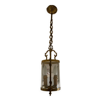 Chandeliers 2 glass and brass candles