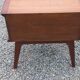 Vintage bedside table with compass legs from the 50s