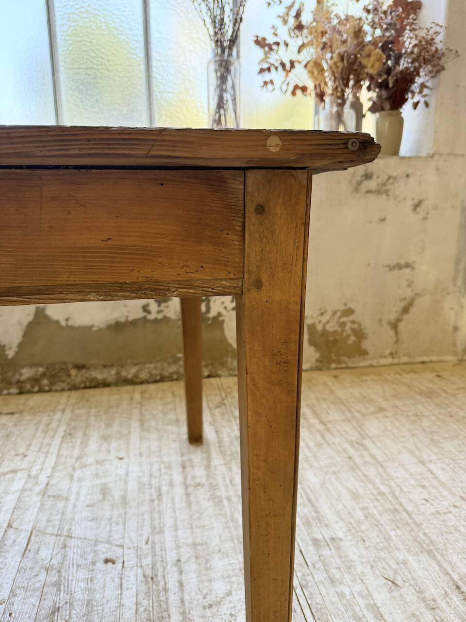 50s pine and oak farmhouse table 2.5m