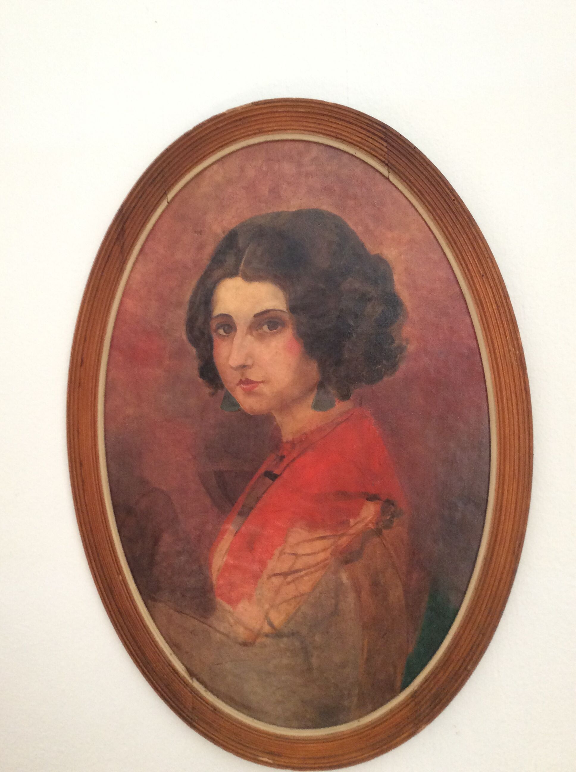 Portrait years 50 oil on canvas 83cmx59cm