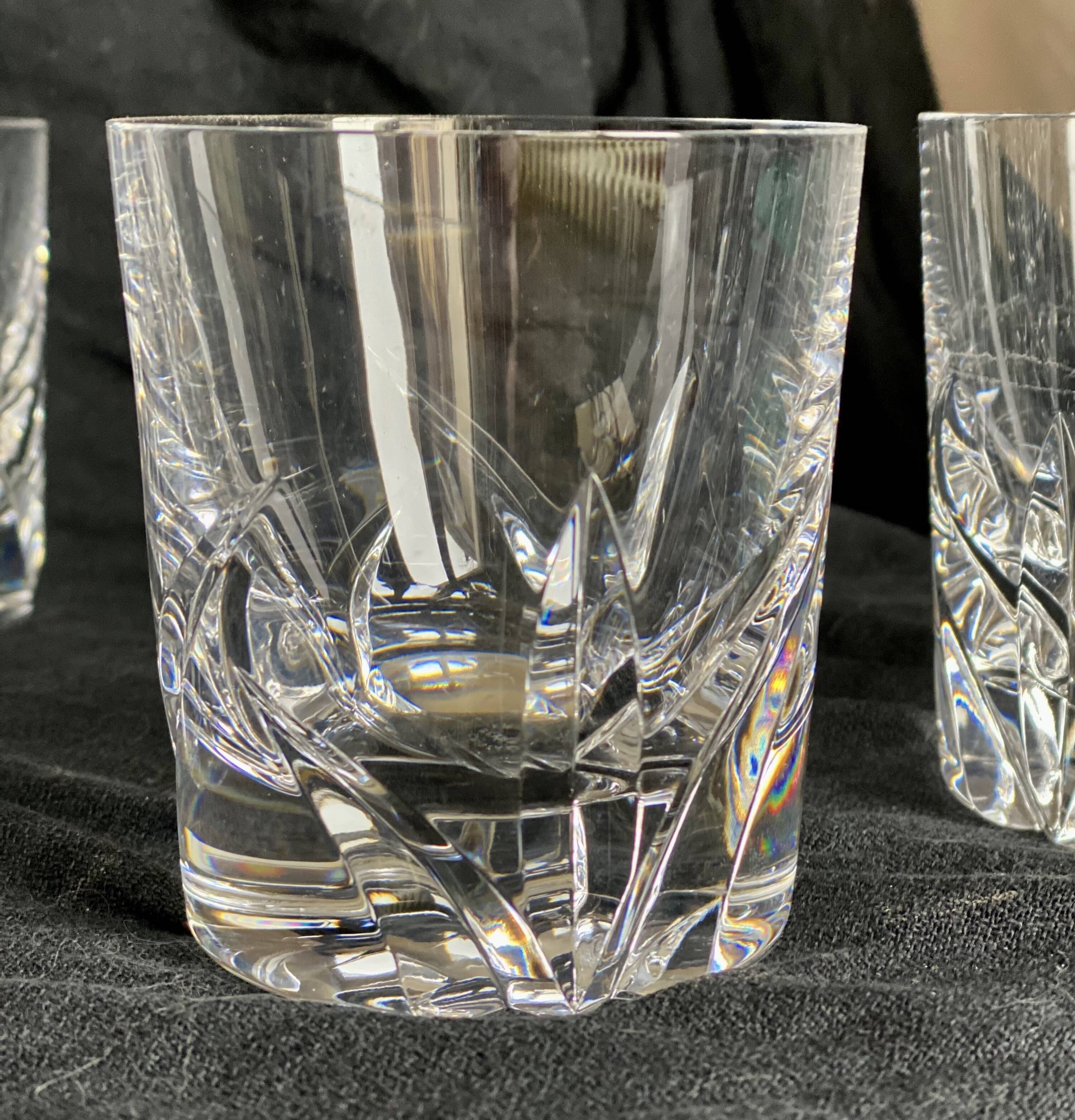 Service de 6 verres à whisky cristal taillé de sèvres