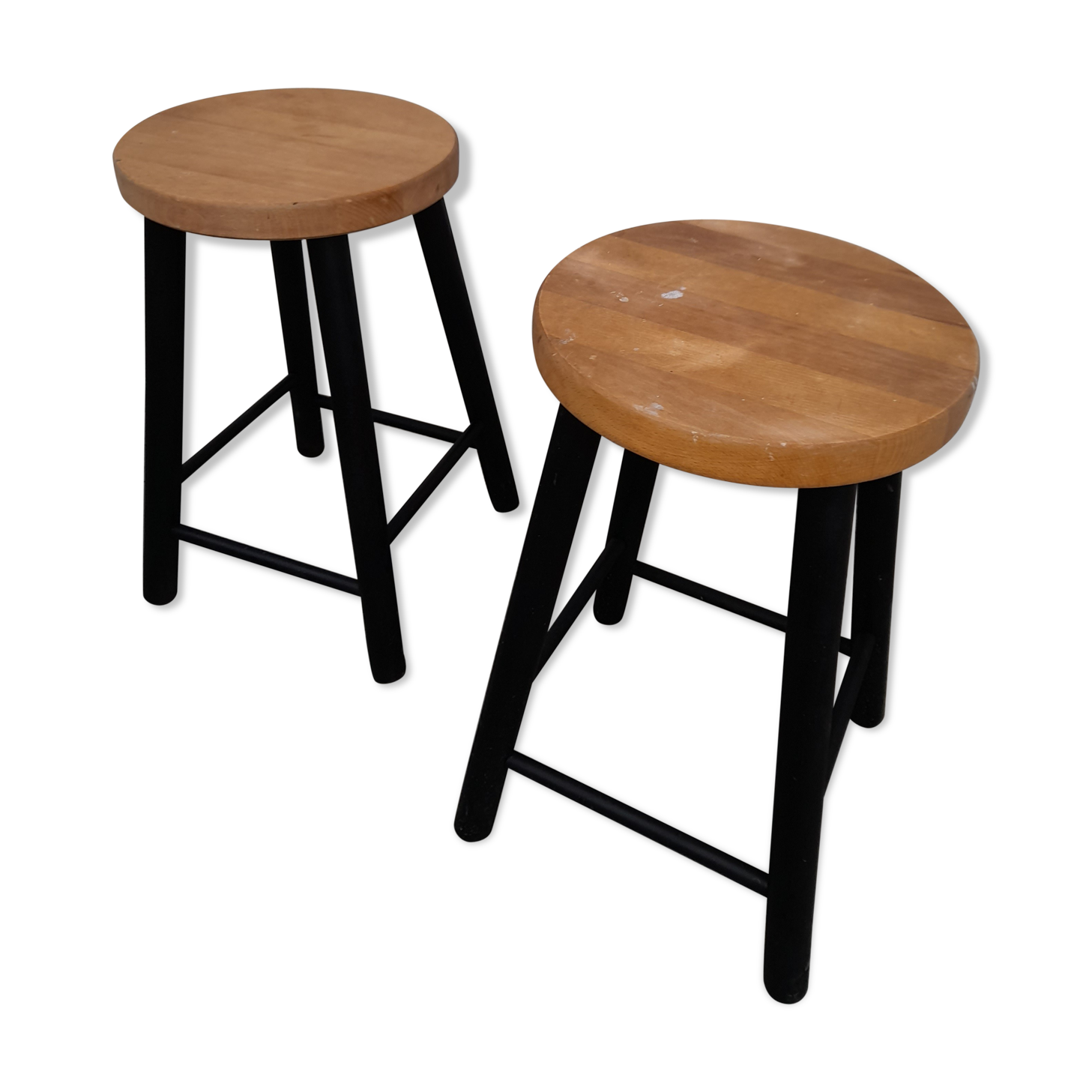 Pair of wooden stools