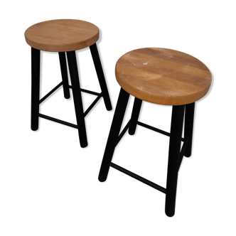 Pair of wooden stools