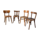 Series of 4 Bistro chairs dismatched Baumann and Fischel