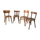 Series of 4 Bistro chairs dismatched Baumann and Fischel
