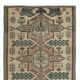 Vintage Handmade Turkish Wool Narrow Runner Rug for Hallway Decor