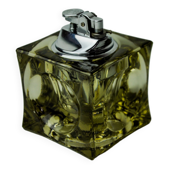 Briquet loupe noir par Antonio Imperatore, verre de murano, italie, 1970