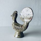 Sandstone rooster signed André Rozay, La Borne