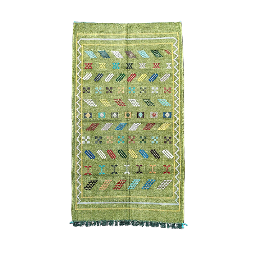 Tapis Berbère Vert Ethnique