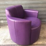 Steiner Bagatelle model armchair in purple leather