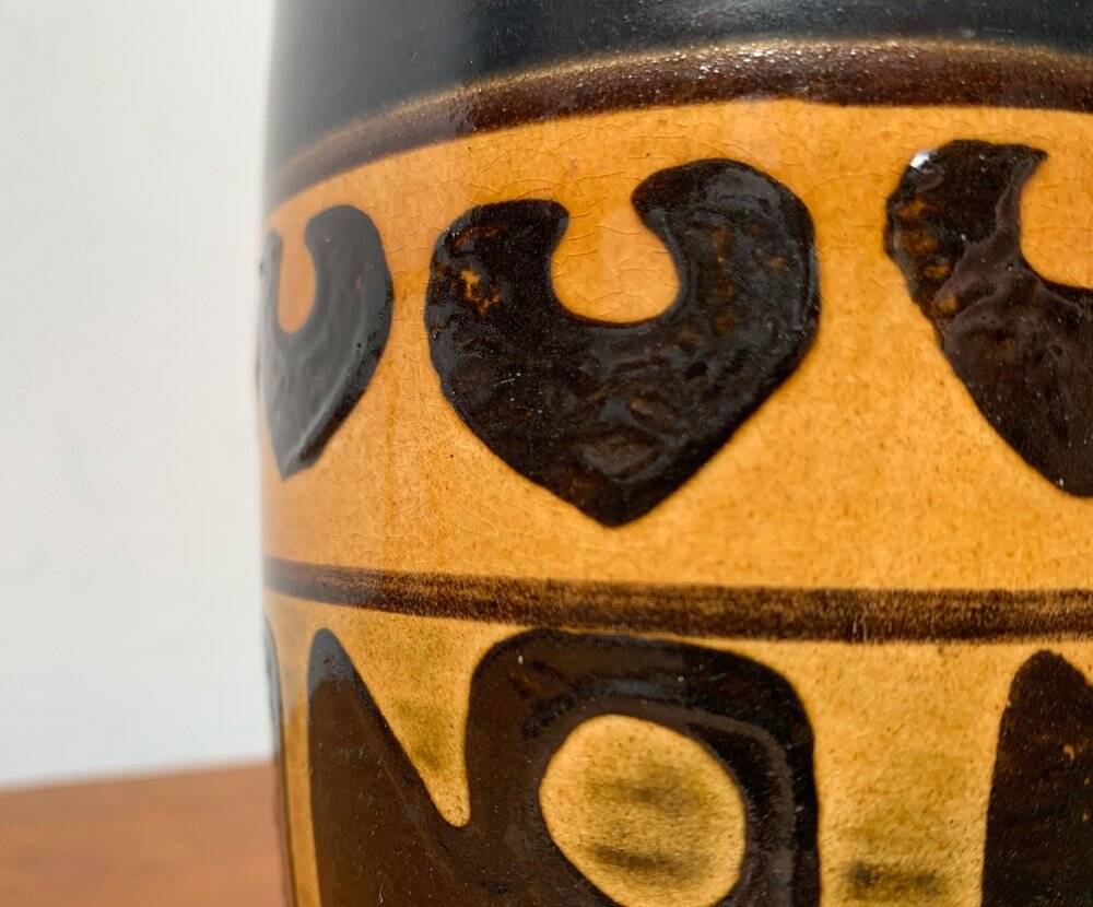 West German pottery vase from the mid-century by WGP of Dümler & Breiden, 1960s.