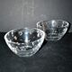 Cristal jg durand set of 2 cut crystal bowls with bubble dots