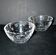 Cristal jg durand set of 2 cut crystal bowls with bubble dots