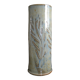 Vase rouleau/tube en grès ciselé et vernissé signé