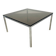 Square coffee table in chrome and smoked glass from the 1970s.