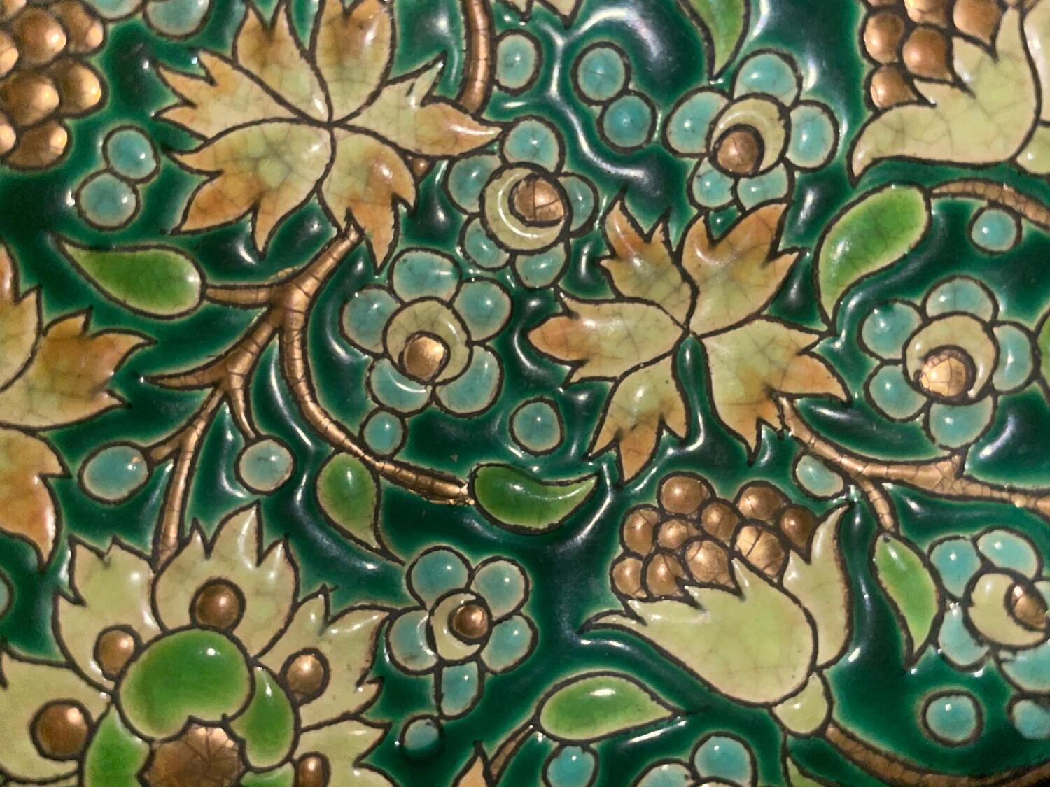 Enamelled fruit bowl from Longwy