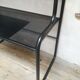 Desk shelves metal black vintage 80s