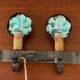Appliques vintage en ferforgé et pâte De verre Murano des années 50-60