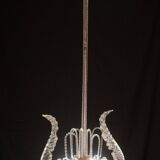 Set of 5 Art Decò Fountain Chandelier By Barovier e Toso, Murano Glass, 194