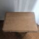 Louis XV bedside table revamped in solid oak and sage green/grey green.