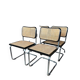 4 Cesca B32 chairs by Marcel Breuer