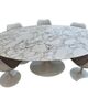 Knoll & eero saarinen, oval table "tulip", 198x121cm calacatta marble