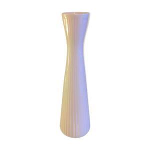 Vase diabolo en porcelaine blanche