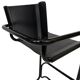 Vintage Black Leather & black frame Italian Modern Barstool
