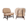 Pair of modern classic Swedish chairs "Teve", Pierre Frey fabric, Alf Svensson
