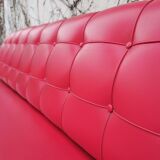 Red leatherette sofa, 1970s