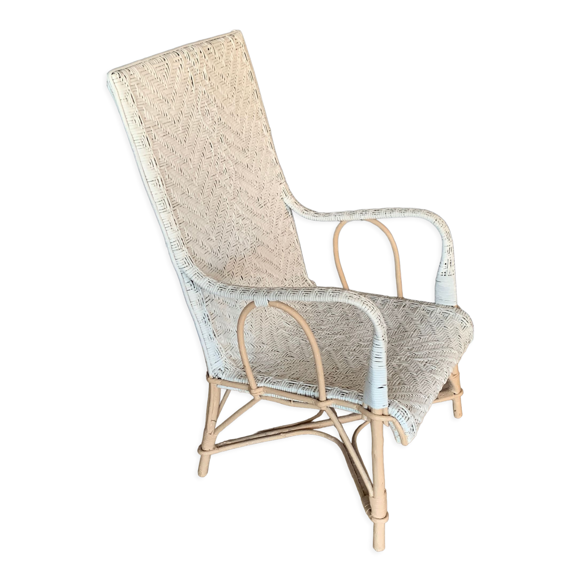 Fauteuil en osier années 40