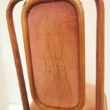 Vintage Thonet Style Bentwood Dining Chair: High Back, Cushioned Seat Pink