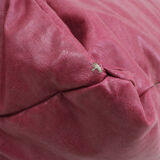 Vintage Raphael Raffel Croissant Sofa in pink leather 1970