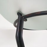 Italian floor light in iron, stone and glass