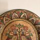 Ancien Plat Mural Montopoli Arno Italie 1930 Oiseau Majolica Toscane