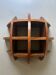 Bibliotheque étagere demi sphère bois massif teinté palissandre, design 70